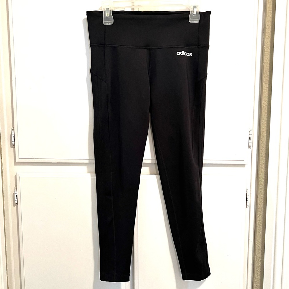 Women’s Adidas Climalite Exercise Pants Black Leggings - Medium